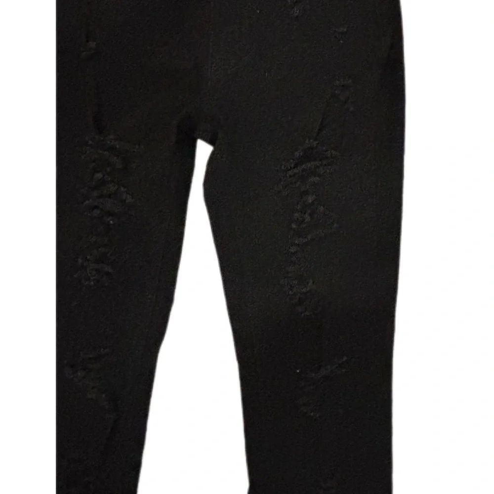 NWT Almost Famous Black Distressed Vintage Mom Jeans Size 3 - Picture 3 of 11